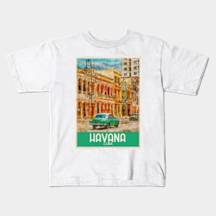 Havana Cuba Travel Art Kids T-Shirt